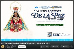 Carátula de los directos de Antipolo, con el nombre de la Virgen en Castellano.