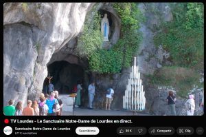 Directo en el canal de Youtube de Lourdes.