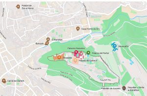Mapa interactivo en la web de la Alhambra.