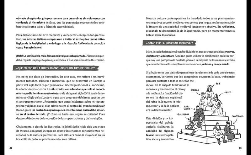 El c. 8 explica el origen de algunos bulos sobre la Edad Media (Alfaguara).